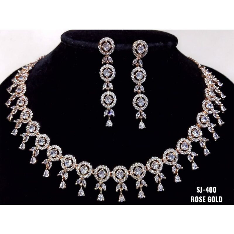 SJ400 CZ Long Necklace