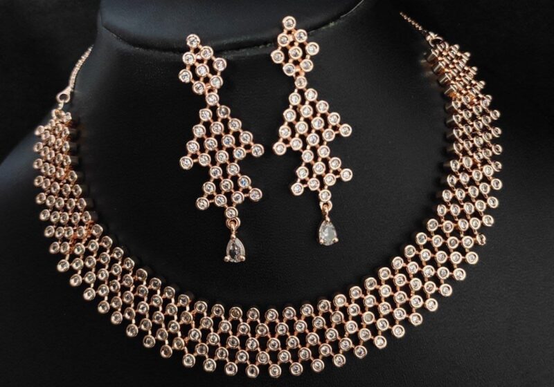 Kundan Style American Diamond Necklace