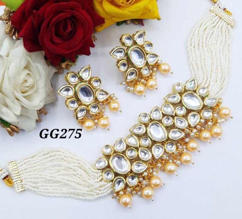 Free Size Kundan Necklace Set - Image 3