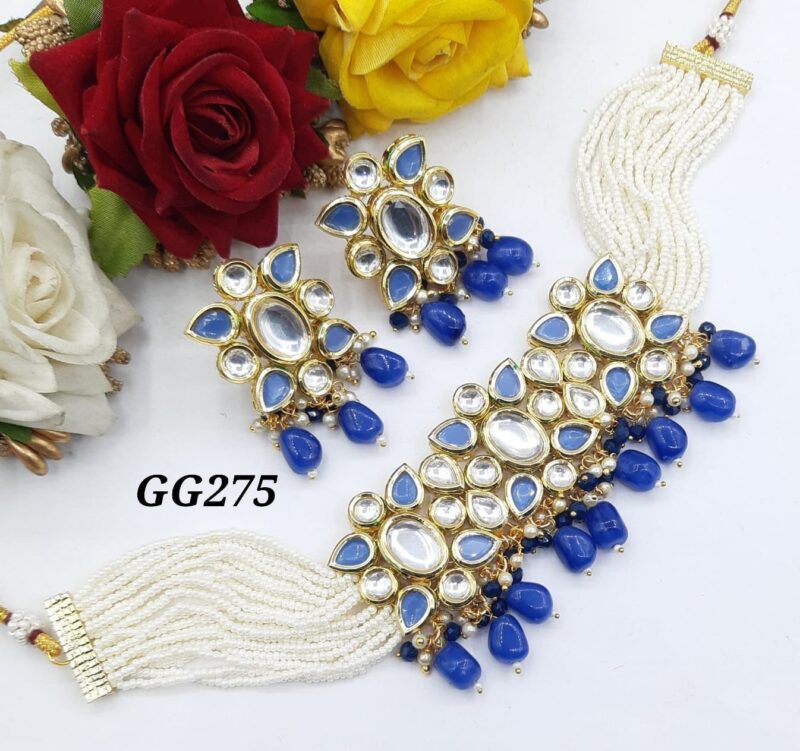 Free Size Kundan Necklace Set - Image 4