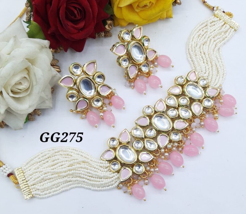 Free Size Kundan Necklace Set - Image 5